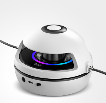 Smart Electric Jump Rope Machine with Bluetooth Music & LED Lights | White