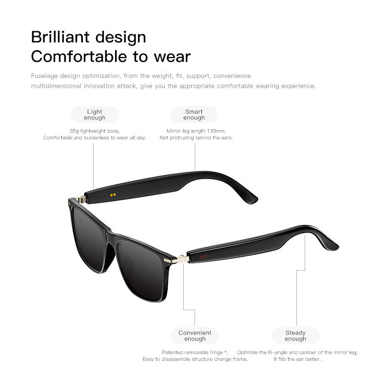 Smart Bluetooth Audio Sunglasses | Open-Ear Music & Hands-Free Calling
