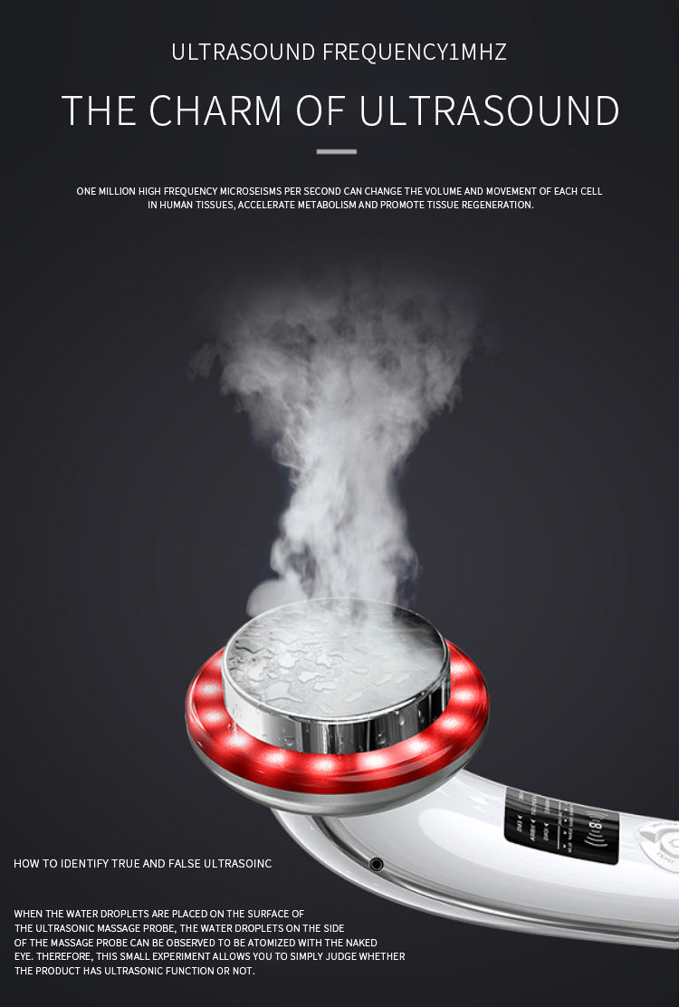 6-in-1 Ultrasonic Slimming & Beautifying RF Device – Body Sculpting & Skin Rejuvenation (White)