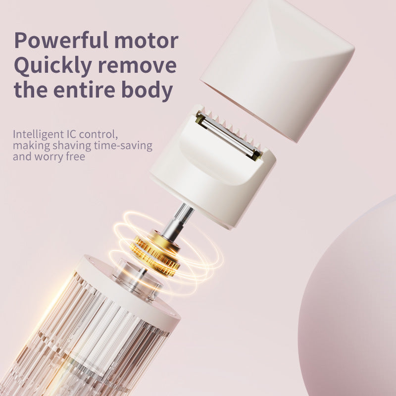 Smart 2-in-1 Lady Shaver & Trimmer | Portable USB Rechargeable (Pink)