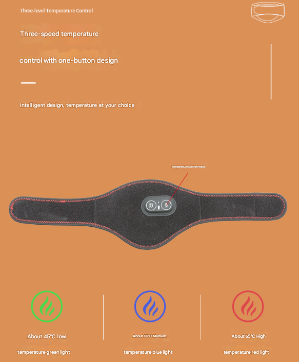 Heated Vibrating Neck Wrap | USB-C Powered Pain Relief with 3 Heat & 3 Vibration Modes (Dark Grey)