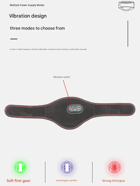 Heated Vibrating Neck Wrap | USB-C Powered Pain Relief with 3 Heat & 3 Vibration Modes (Dark Grey)