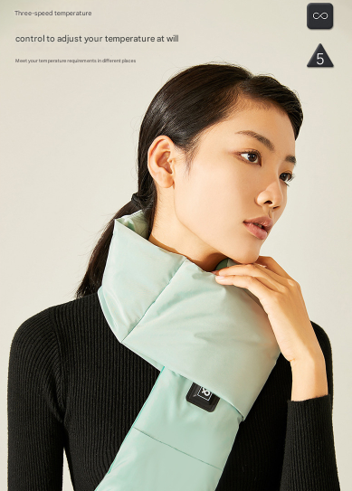 Smart USB Heated Scarf | Dark Blue (3-Level Heat)