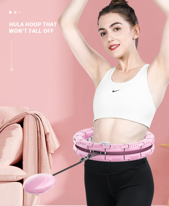 Smart Weighted Hula Hoop | 24-Section Adjustable Never-Fall Fitness Hoop