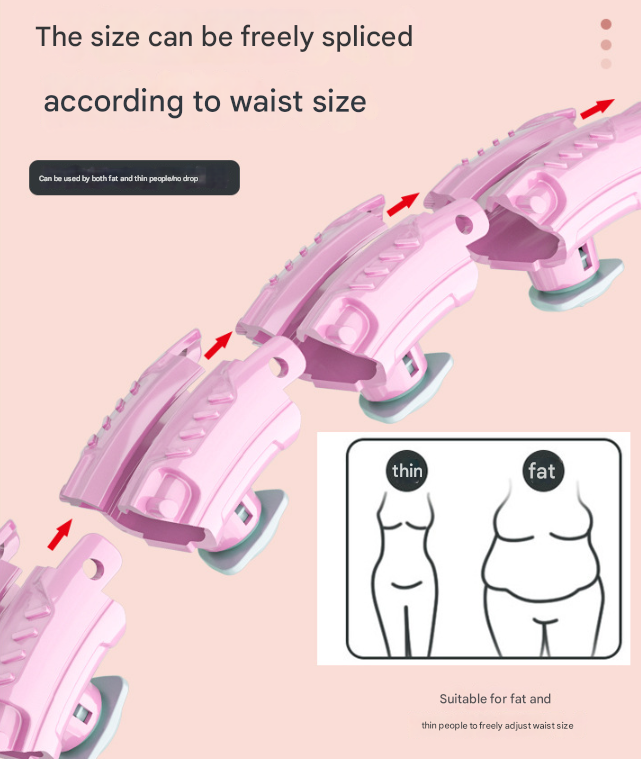 Smart Weighted Hula Hoop | 24-Section Adjustable Never-Fall Fitness Hoop