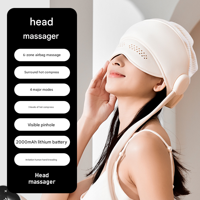 Smart Head Massage Hat | 6-Zone Airbag Scalp Therapy (Electric)