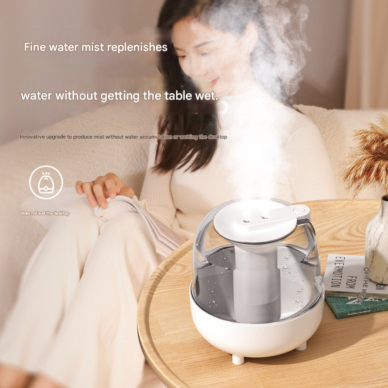 Smart 3.5L Cool Mist Humidifier | Dual Nozzle & Digital Display – Ultra-Quiet Air Purifier (White)