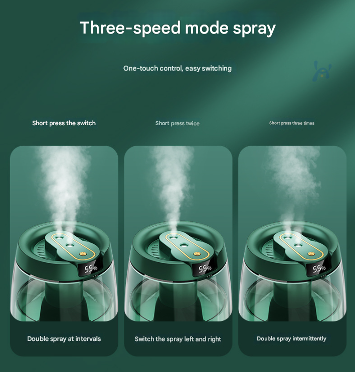 Smart 3.5L Cool Mist Humidifier | Dual Nozzle & Digital Display – Ultra-Quiet Air Purifier (White)