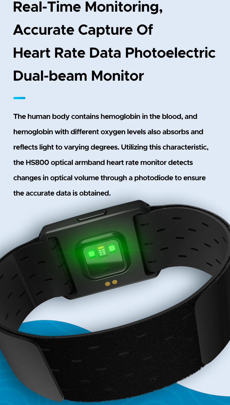 Smart Optical Armband Heart Rate Monitor | Bluetooth & ANT+ (Black)