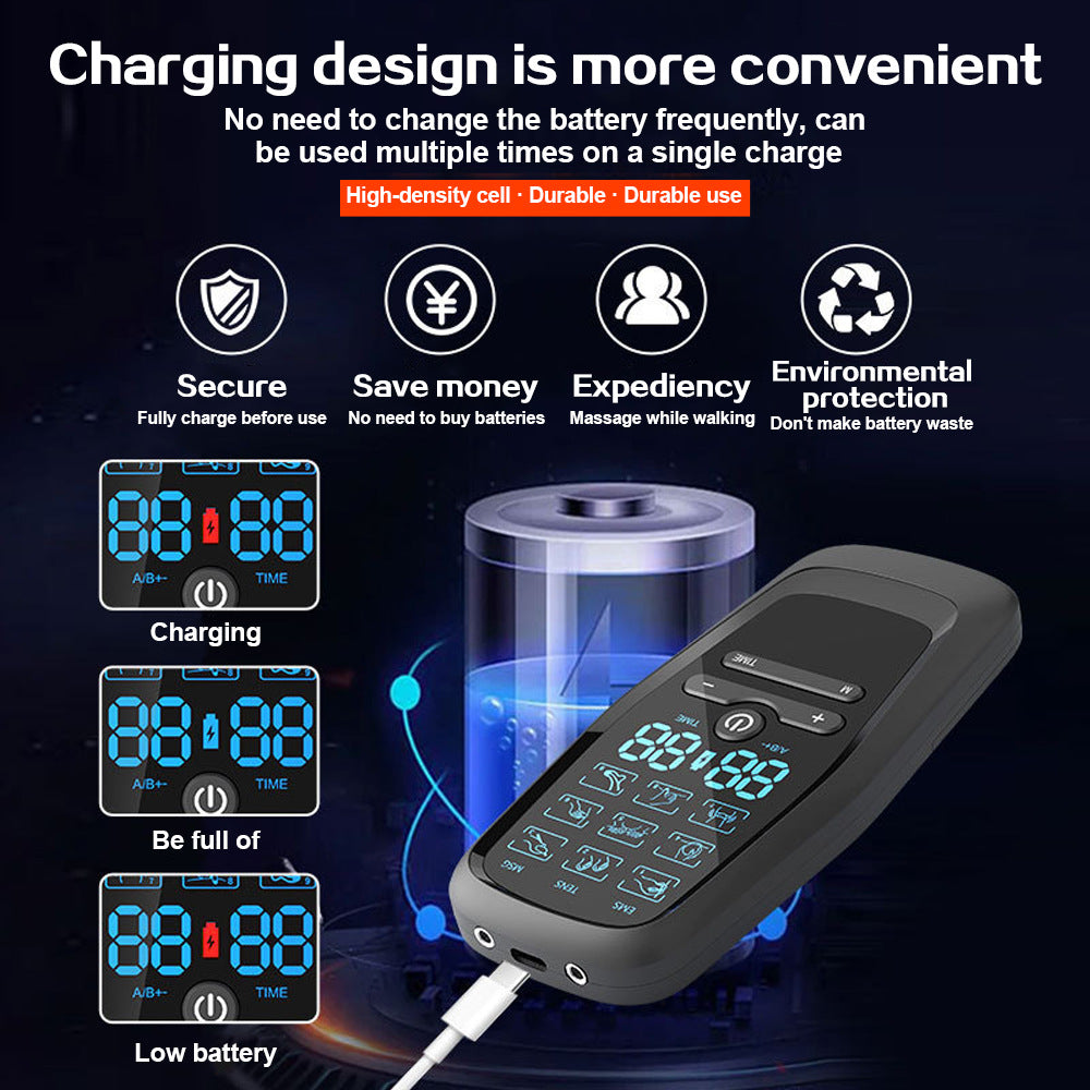 Smart EMS TENS Microcurrent Massager | Rechargeable 3-in-1 Pain Relief Device