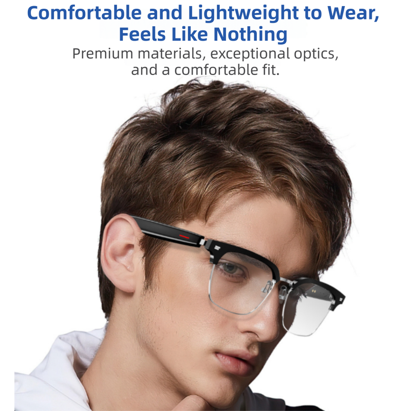 Smart Anti-Blue Light Glasses | Lightweight AI Audio & Noise-Reduction