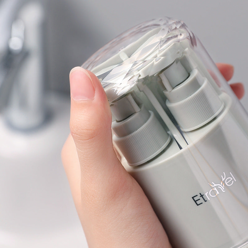 Deluxe 8-in-1 Travel Toiletry Set | Portable Toothbrush Holder, Wash Cup & Refill Bottles (Pink)