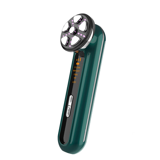 4-in-1 RF EMS Facial Beauty Device | Skin Tightening & LED Therapy Massager (Green)