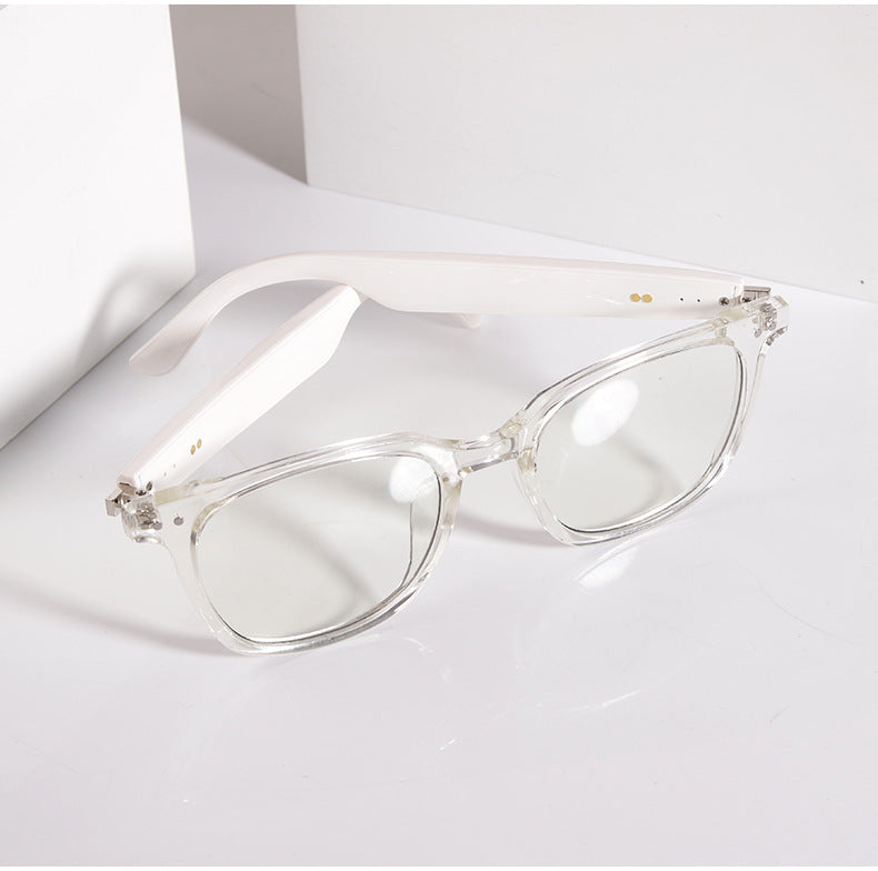 Smart Audio Glasses White | Photochromic Anti-Blue Light Open-Ear Bluetooth 5.4
