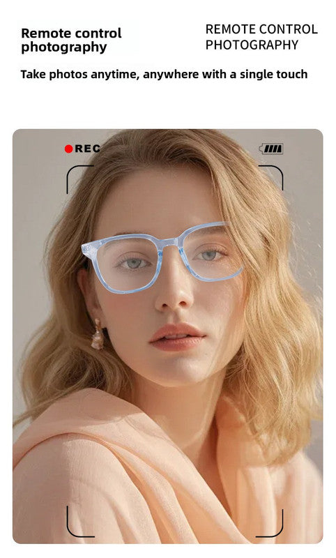 Smart Audio Glasses White | Photochromic Anti-Blue Light Open-Ear Bluetooth 5.4