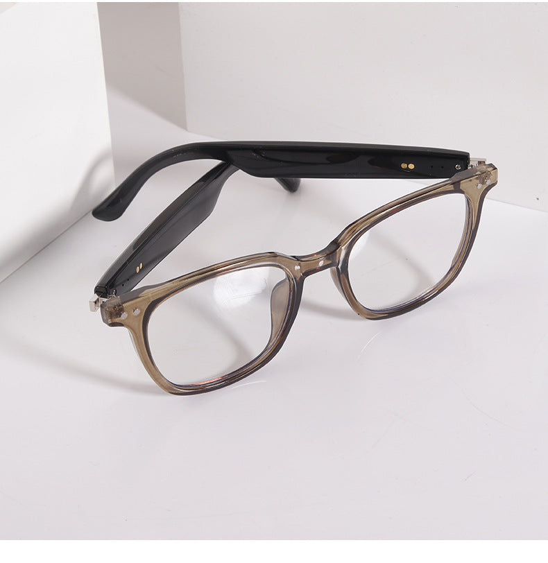 Smart Audio Glasses Coffee Brown | Photochromic Anti-Blue Light Open-Ear Bluetooth 5.4