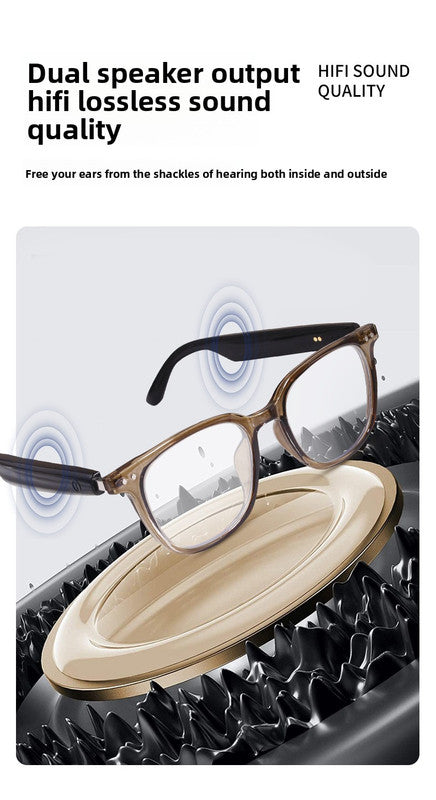 Smart Audio Glasses Coffee Brown | Photochromic Anti-Blue Light Open-Ear Bluetooth 5.4