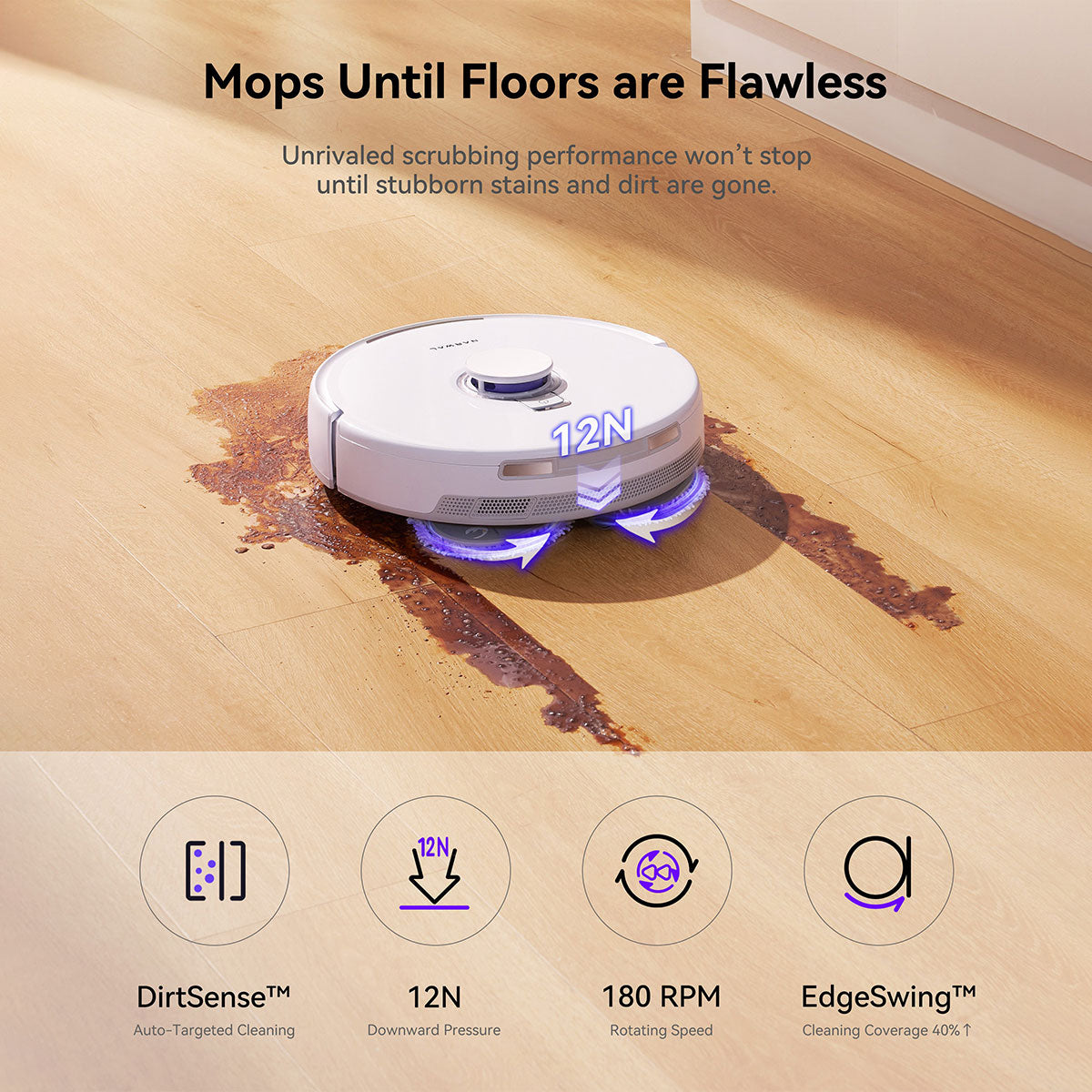 Smart Robot Vacuum & Mop | Narwal Freo X Ultra 8200 Pa with Self-Empty & AI DirtSense (White)