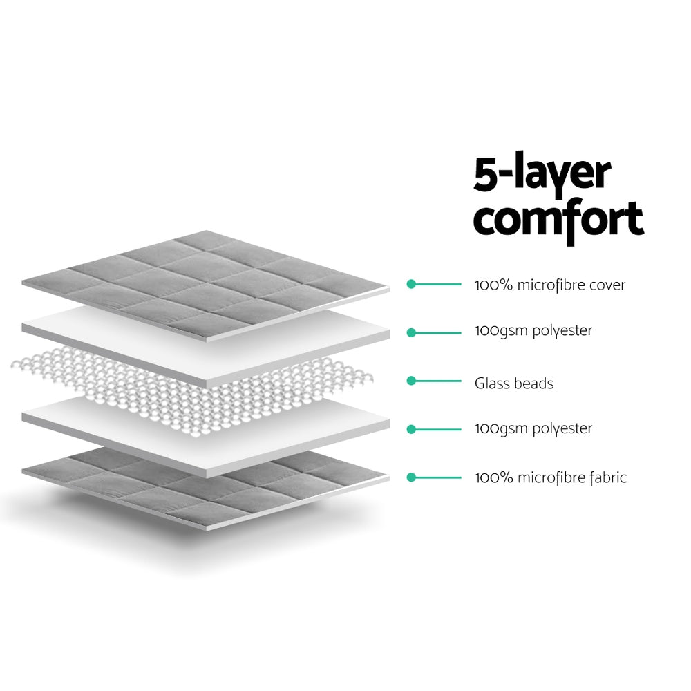 Smart Weighted Blanket 7kg | Giselle Bedding (Light Grey)