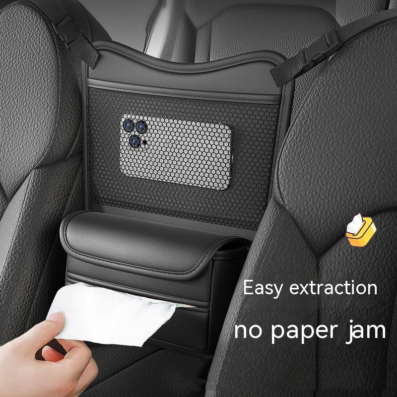 Smart Car Middle Seat Hanging Storage Bag | Premium Napa Leather & Waterproof Design