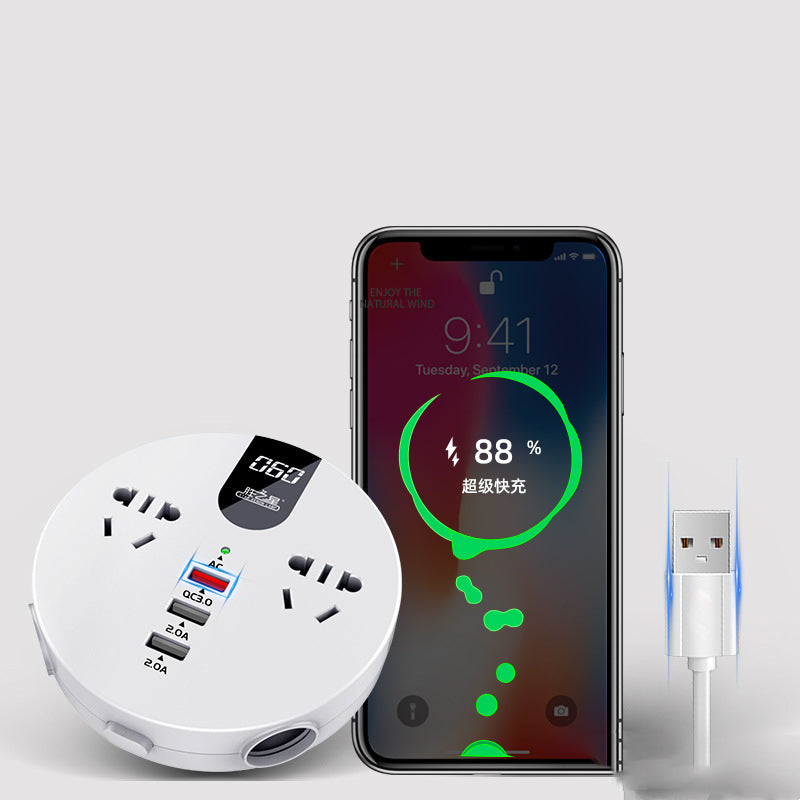 Car Inverter Mobile Charger | QC3.0 Fast Charge