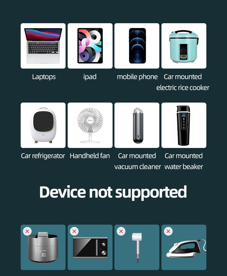 Car Inverter Charger | 12V/24V to 110V/220V Power Adapter with LCD Display