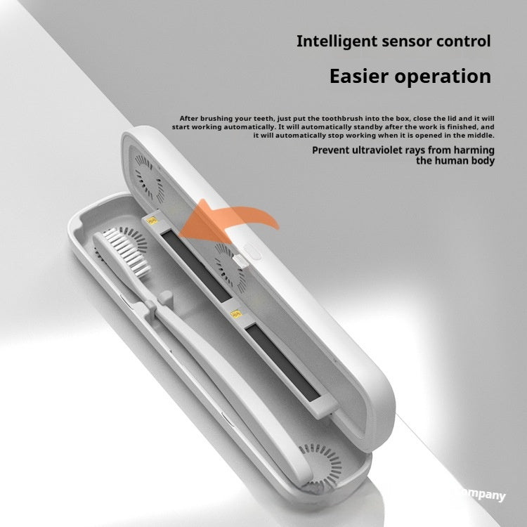 Smart Toothbrush Sterilizer Box | Rechargeable UV & Heat Travel Case